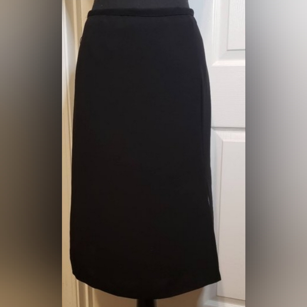 Michele black skirt with white slit